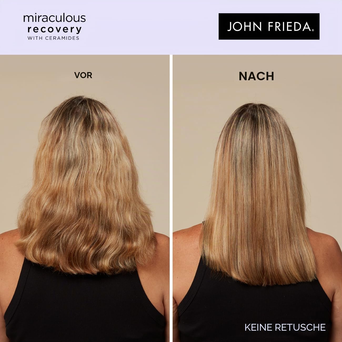 John Frieda - Doppelpack 'Frizz-Ease Miraculous Recovery' - Haarpflegeprodukt für trockenes, geschädigtes und krauses Haar - Haarzelleerneuernd