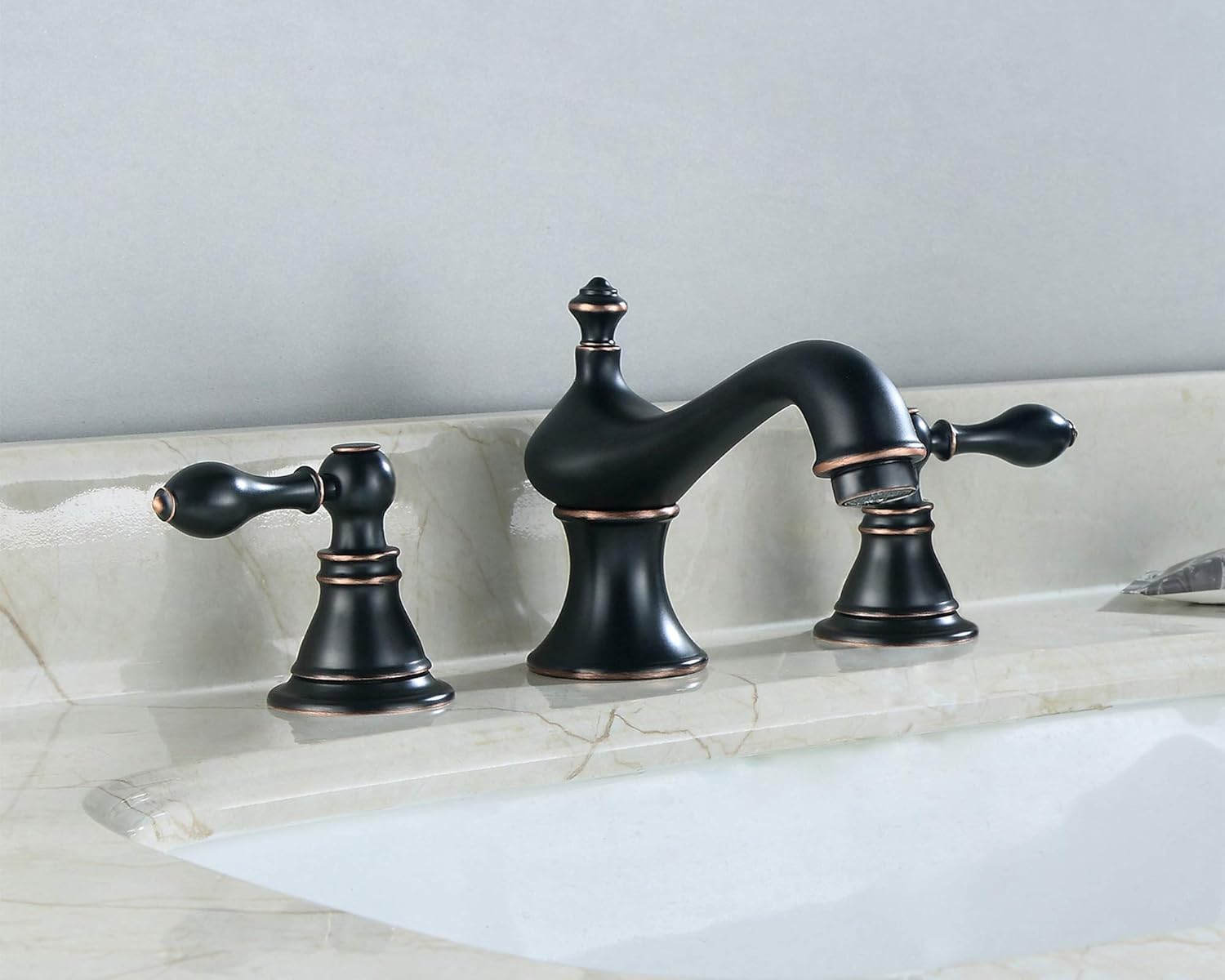 Uр Tо 50% оƒƒ Derengge LF-2093-ORB 2 Handle 8 Inch Widespread Bathroom Sink Faucet with Drain Assembly,Oil Rubbed Bronze Finished