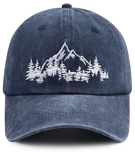 GzacDeope Mountain Trees Hat for Men Women, Funny Adjustable Cotton