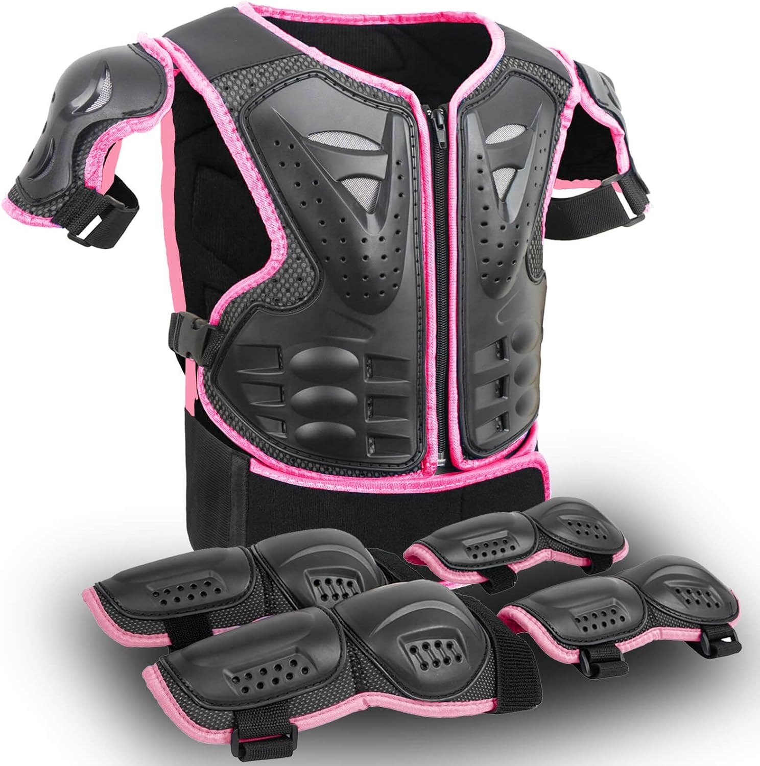 Kids Motorcycle Armor Vest Suit-Child Dirt Bike Gear for Cycling Skateboarding