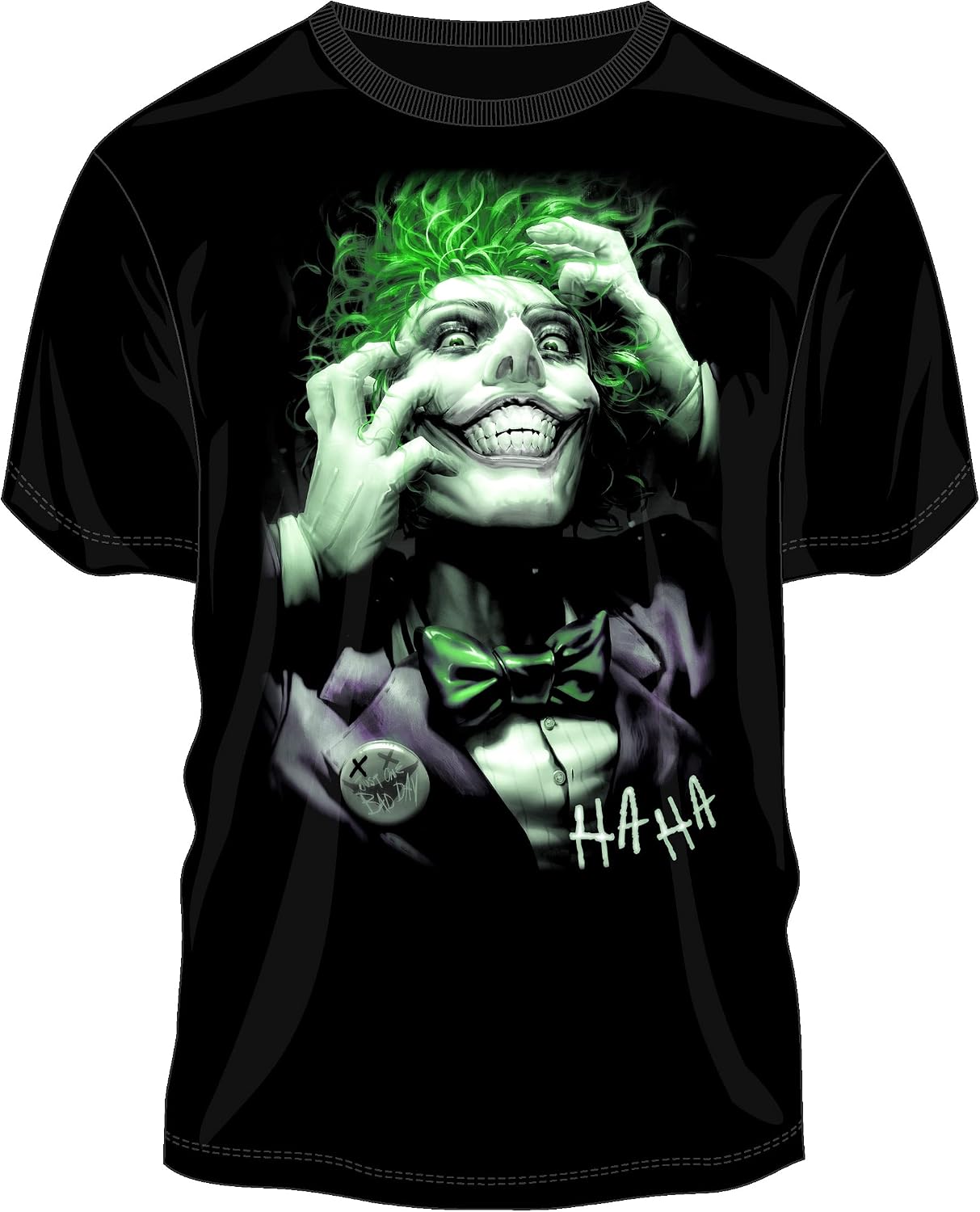 Adult Mens DC Comic Book Joker Core Black Graphic Tee Shirt
