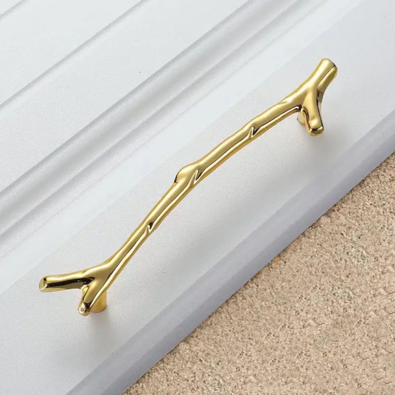 Snoogg Pair of Metal Handle Set 5 Inch Golden Color for Resin Art Tray DIY Craft Drawer Decorative Handle Set Durable Finish