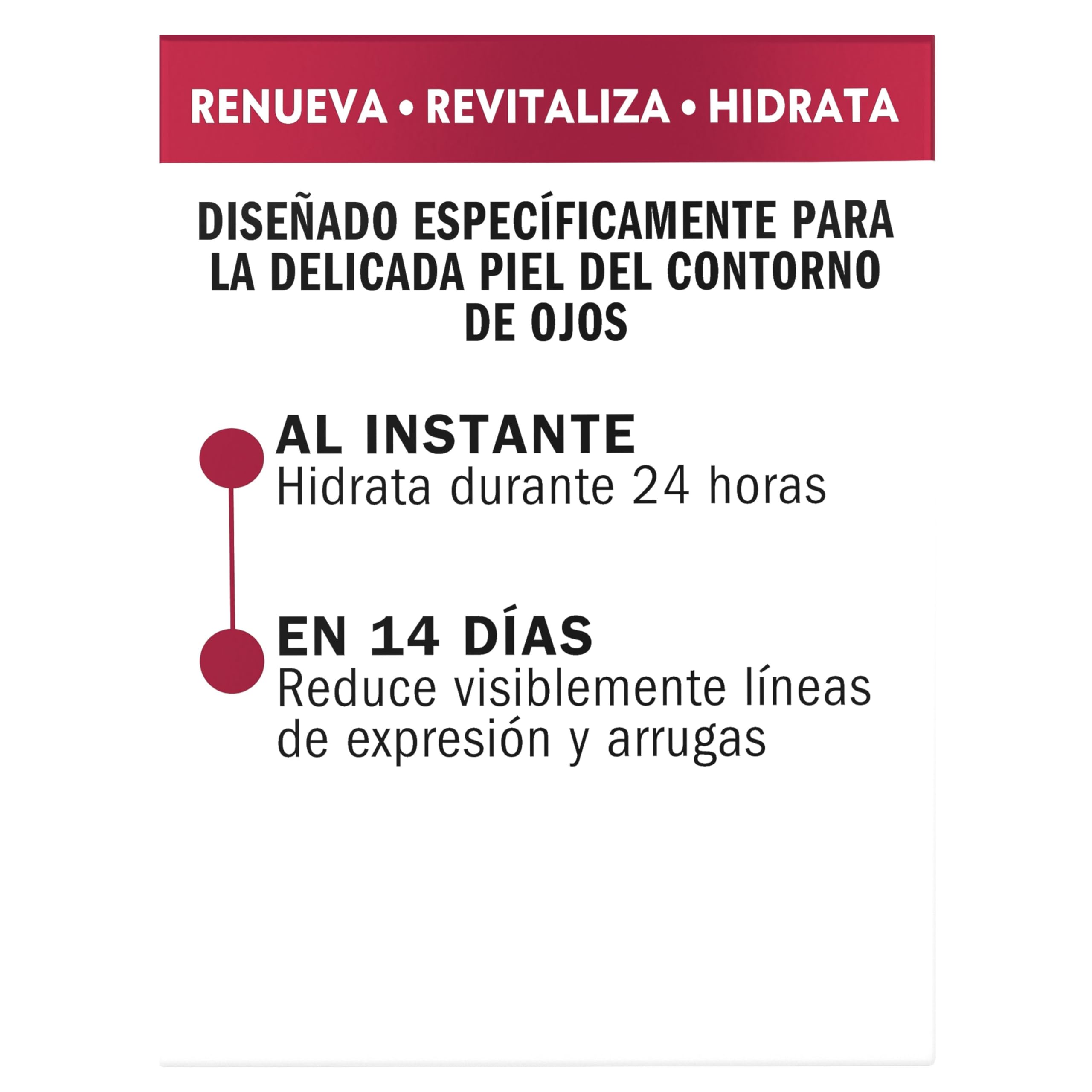 Olay Contorno de Ojos con Niacinamida. Hidratante Antiarrugas y Antiedad para la Zona de los Ojos con Niacinamida. Regenera e Hidrata. Mejora los Signos del Envejecimiento. No Grasa. Sin Perfume. 15ml
