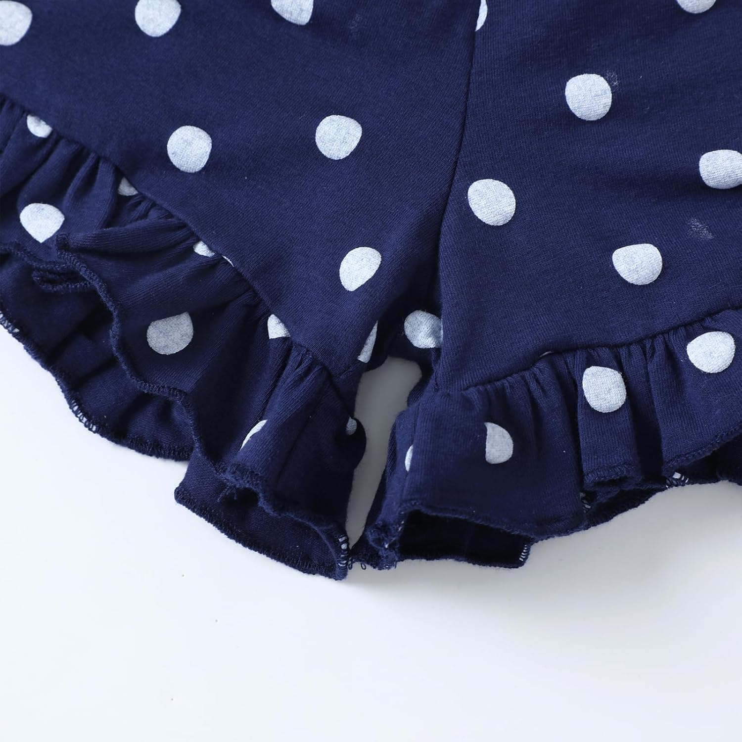 HILEELANG Toddler Girl Summer Easter Outfit Short Sets Cotton Ruffle Sleeve Tops Tees Shorts Clothing Sets - Image 6