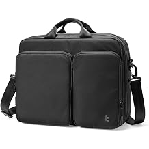 tomtoc A33 Laptop Briefcase Shoulder Bag for 15.6-16.2 Inch Laptop, Slim design with expandable large capacity for Accessory & Document Storage, Water-Resistant & Durable Recycled Fabric