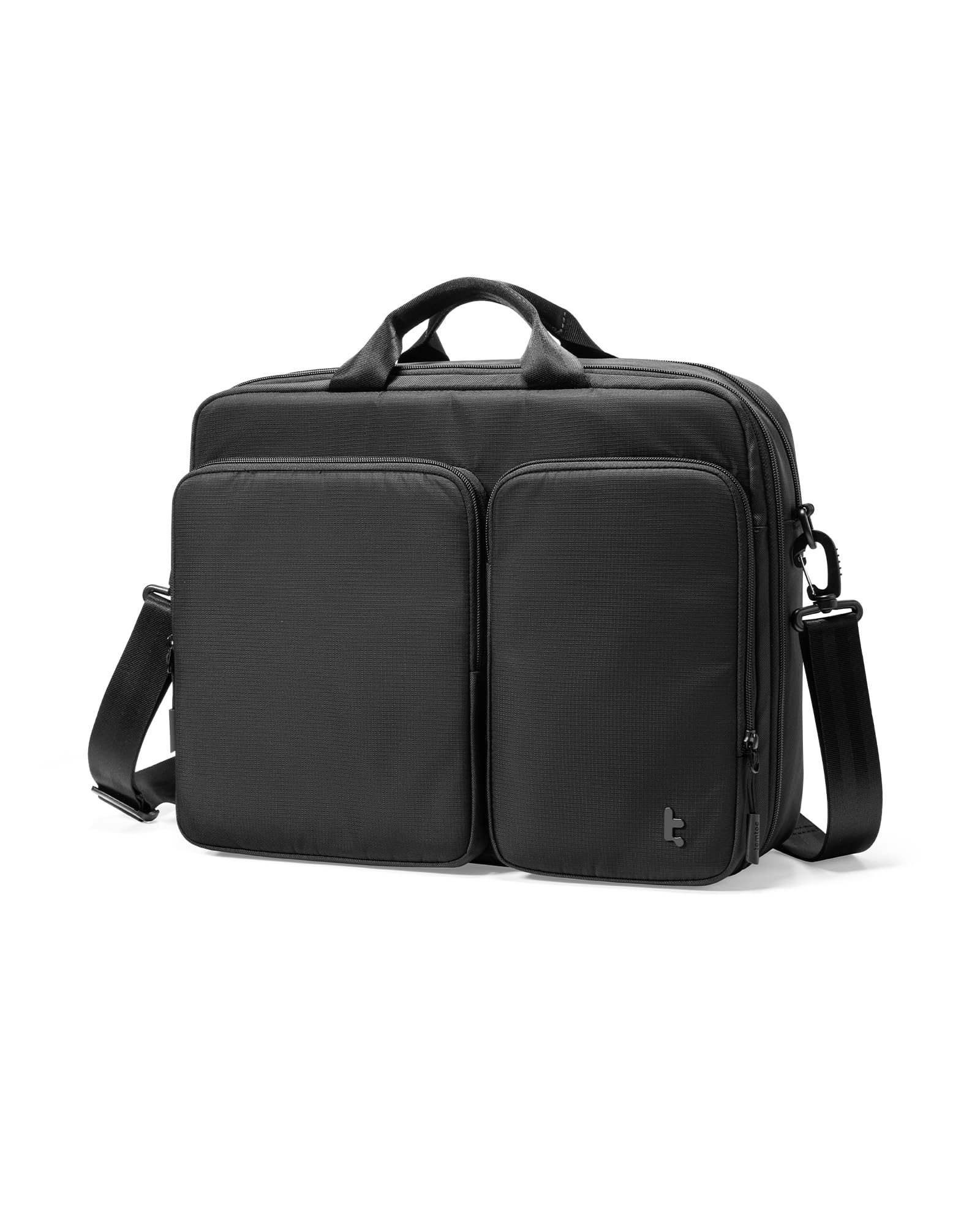 tomtoc Torba na ramię na laptopa 15,6 16 cali, wodoodporna wielofunkcyjna torba na laptopa 16'' MacBook Pro M5 Pro/Max (2026), teczka z akcesoriami i miejscem na dokumenty, dla mężczyzn i kobiet