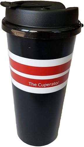Cuperator - Taza de viaje reutilizable aislada (16, negro, rojo, blanco) disponible en Yaxa El Salvador