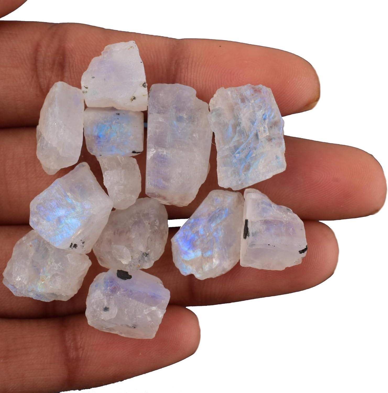 100 Carat Natural Rainbow Moonstone Stone Rough, Wholesale Raw Gemstone, Uncut Shape for Jewelry Making, Gemstone Supply Tool, Jewelry Making Stone, Rough, Raw Moonstone (moonstone)