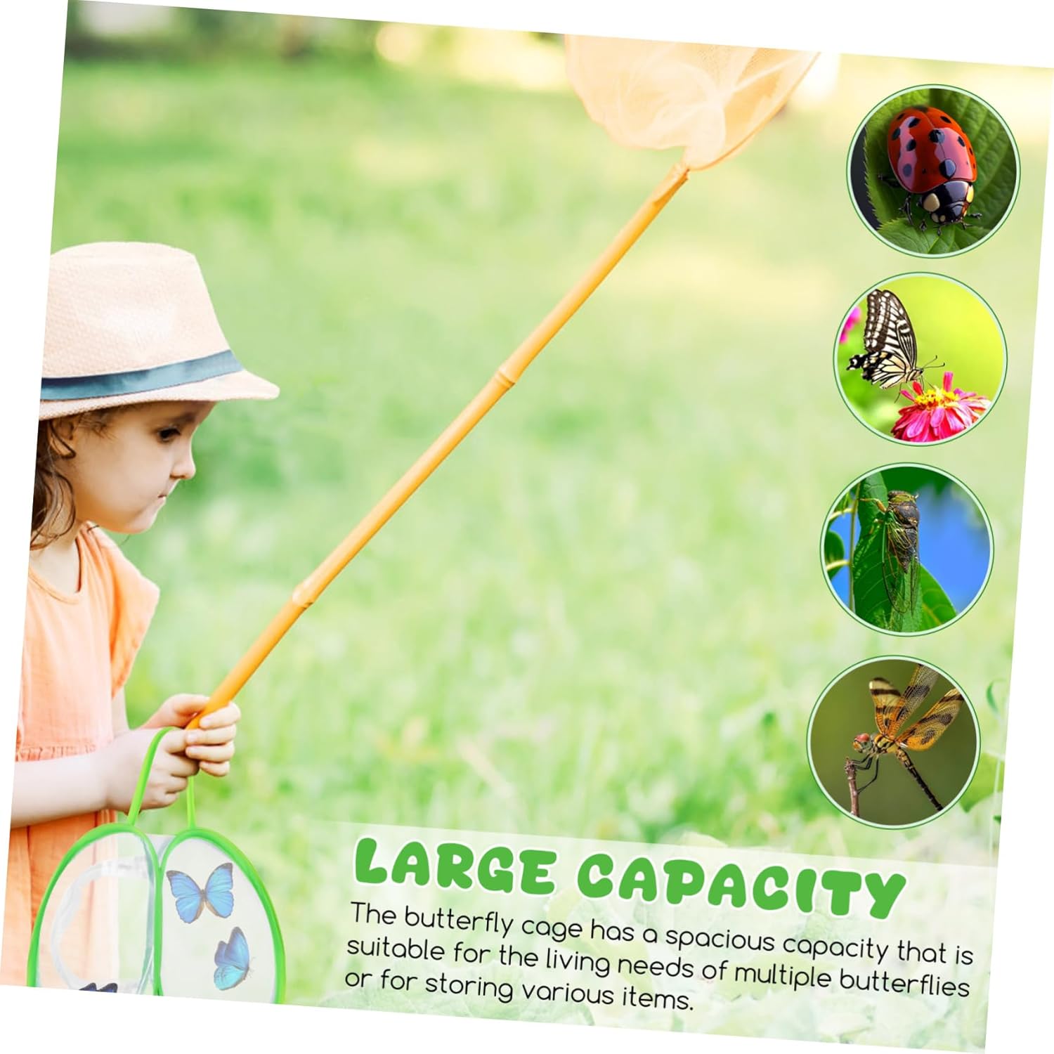 2pcs Portable Mesh Butterfly Habitat Cage Large Capacity Soft Mesh Easy Observation