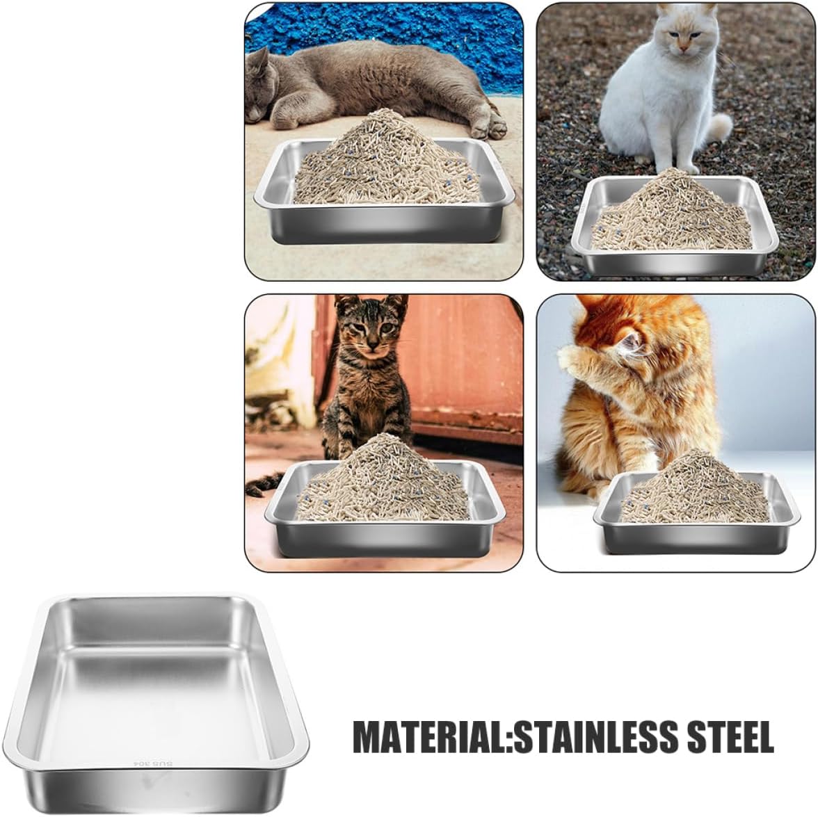 Small Sturdy Cat Litter Box Open Style Design Portable Travel-Friendly Cat Litter Magnetic Spacious for All