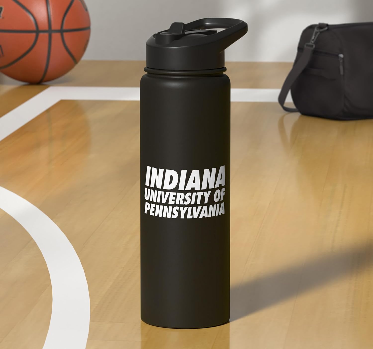 Indiana University Pennsylvania Hawks | NCAA Merch | CD7DG03 Stainless Steel Insulated Water Bottle
