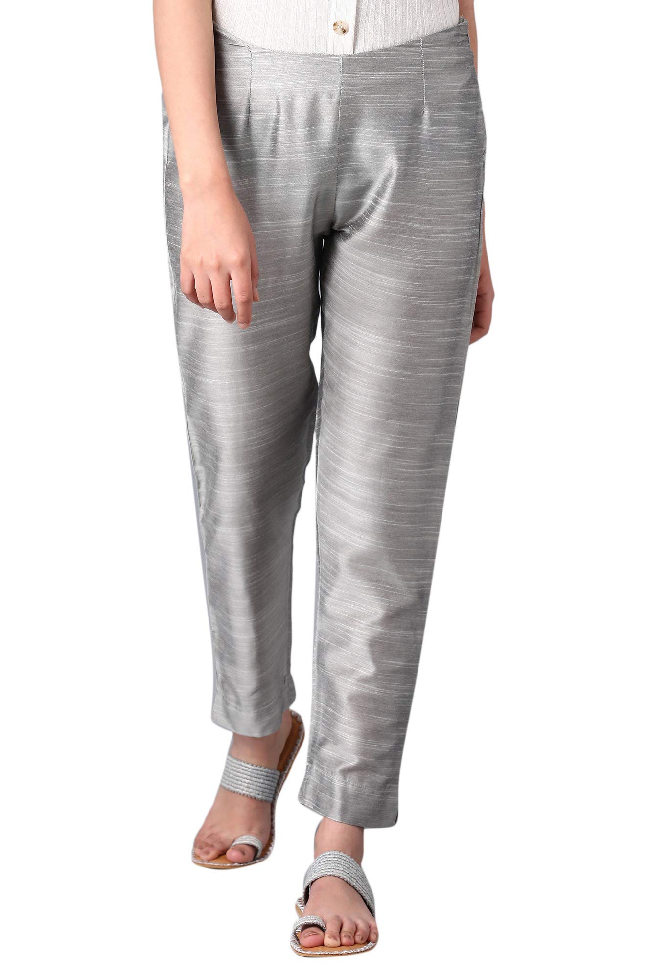 w for woman Women High Rise Strechable Slim Pants | Trousers-picture-24