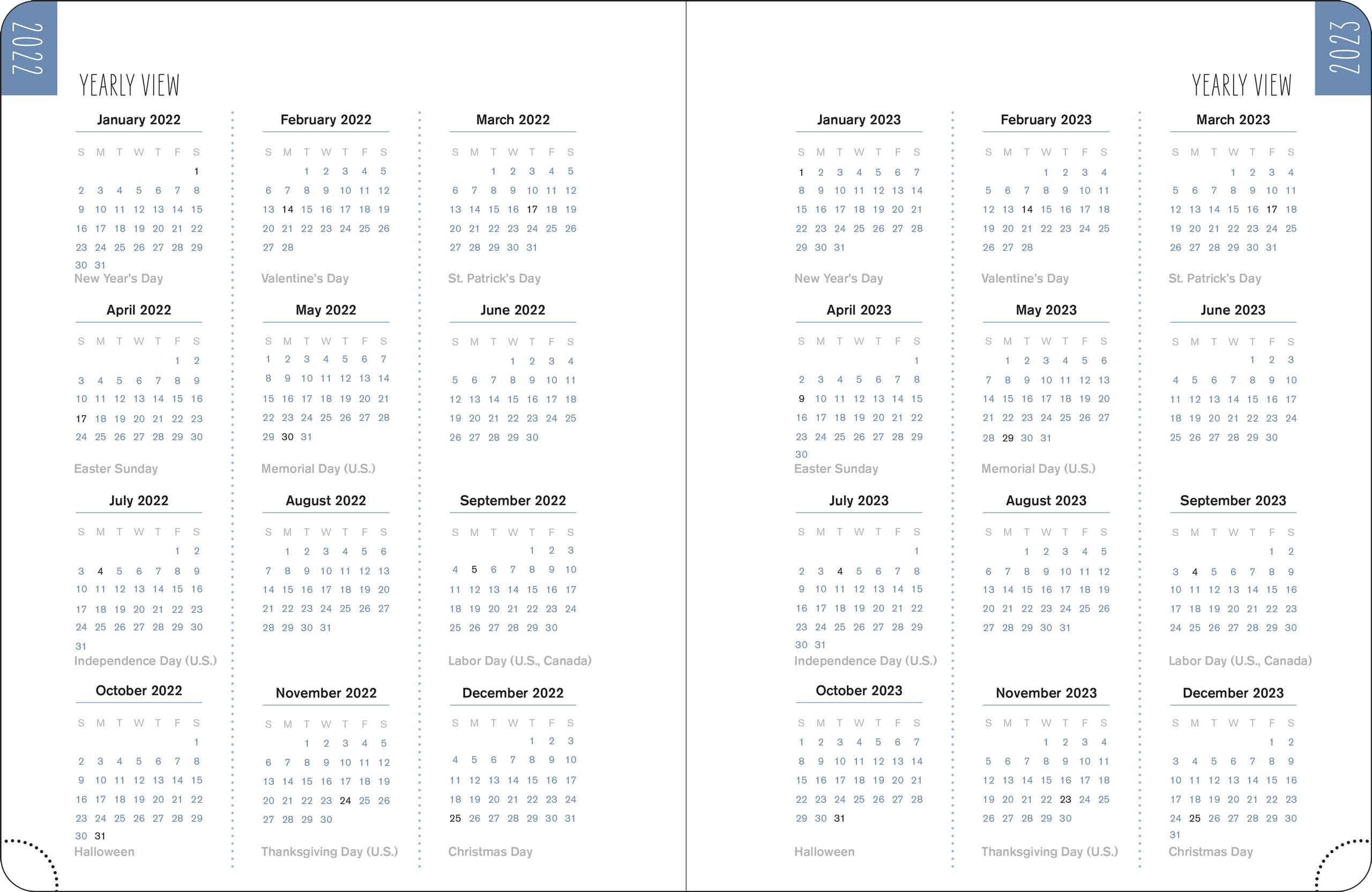 Blue Agate 2022 Calendar (Desk Calendar)