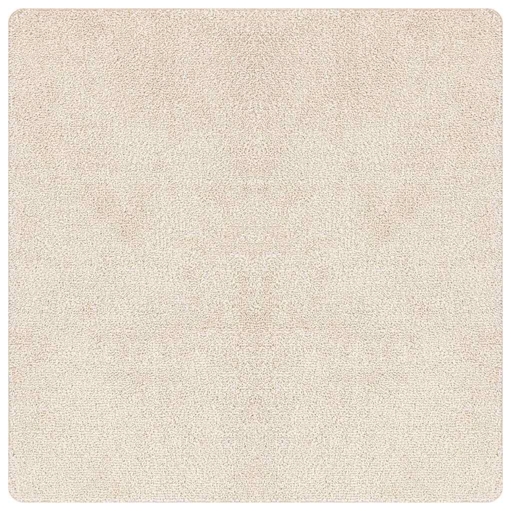 Tapis shaggy crème 200x200 cm en polypropylène moderne et robuste