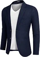 Blazer masculino casual slim fit jaqueta esportiva leve com dois botões