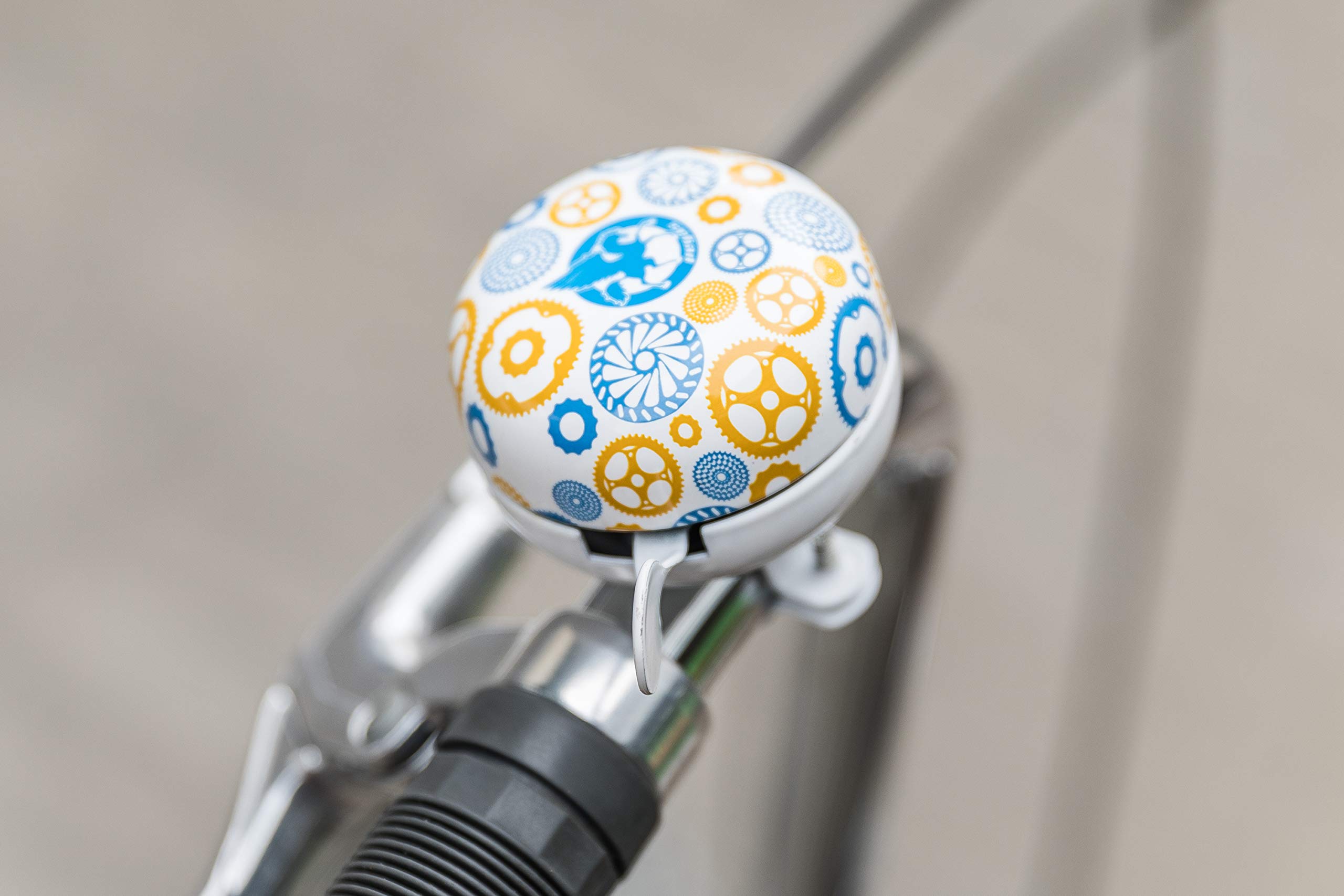 Pegas, campanello per bicicletta, per bici da corsa, per MTB, Comfort Bike, eBike, Citybike, bicicletta pieghevole, per bambini, donna, uomo, Donna Unisex - Bambini Uomo, bianco, 60 mm