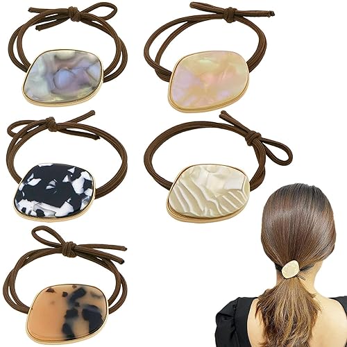 5 ligas para el cabello de alta elasticidad, coleteros para el cabello, accesorios para niñas y mujeres, regalos de moda para fiestas diarias