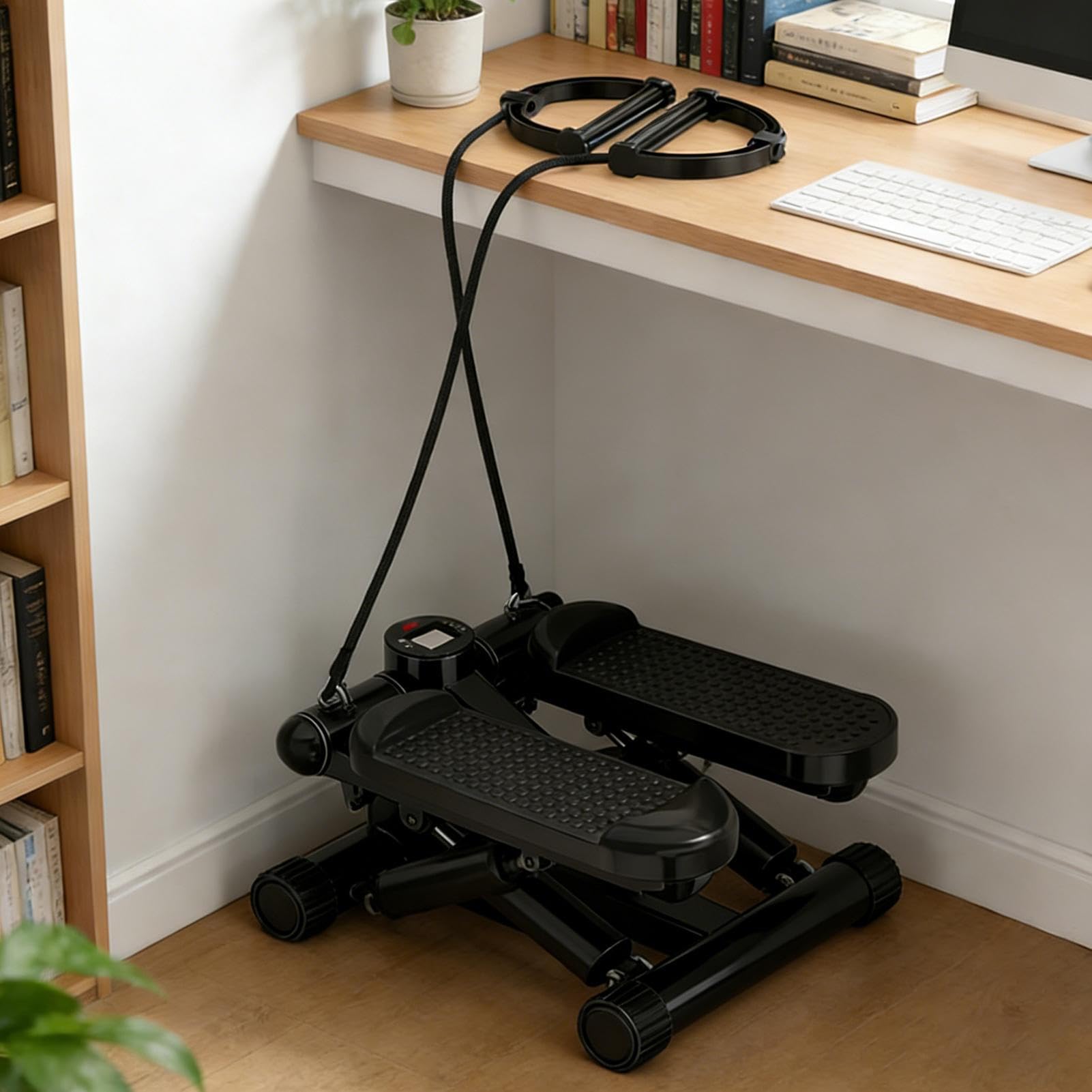 Stepper per Esercizio con Display LCD Regolabile Portatile Silenzioso | Stepper per Scale a Casa per Lavoro Palestra Sport Uffici Appartamento Allenamento Indoor a