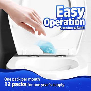Vacplus Septic Tank Treatment, 12 Pack, 1-Year Supply, 2X Efficiency