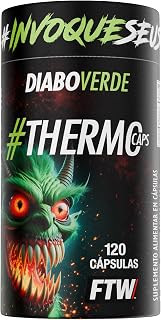 FTW Diabo Verde #ThermoCaps com Cafeína Anidra + L-Arginina + Picolinato de Cromo, Energia e Foco para Atividades Físicas (120 Cápsulas)