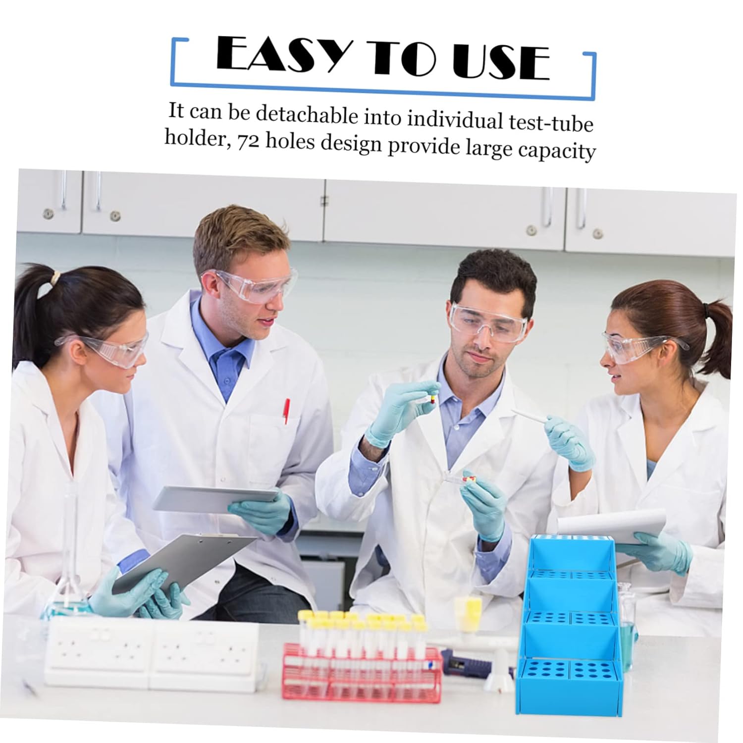 Detachable Test Tube Rack Test Tube Stand Lightweight Lab Organizer for Home School and Laboratory Use