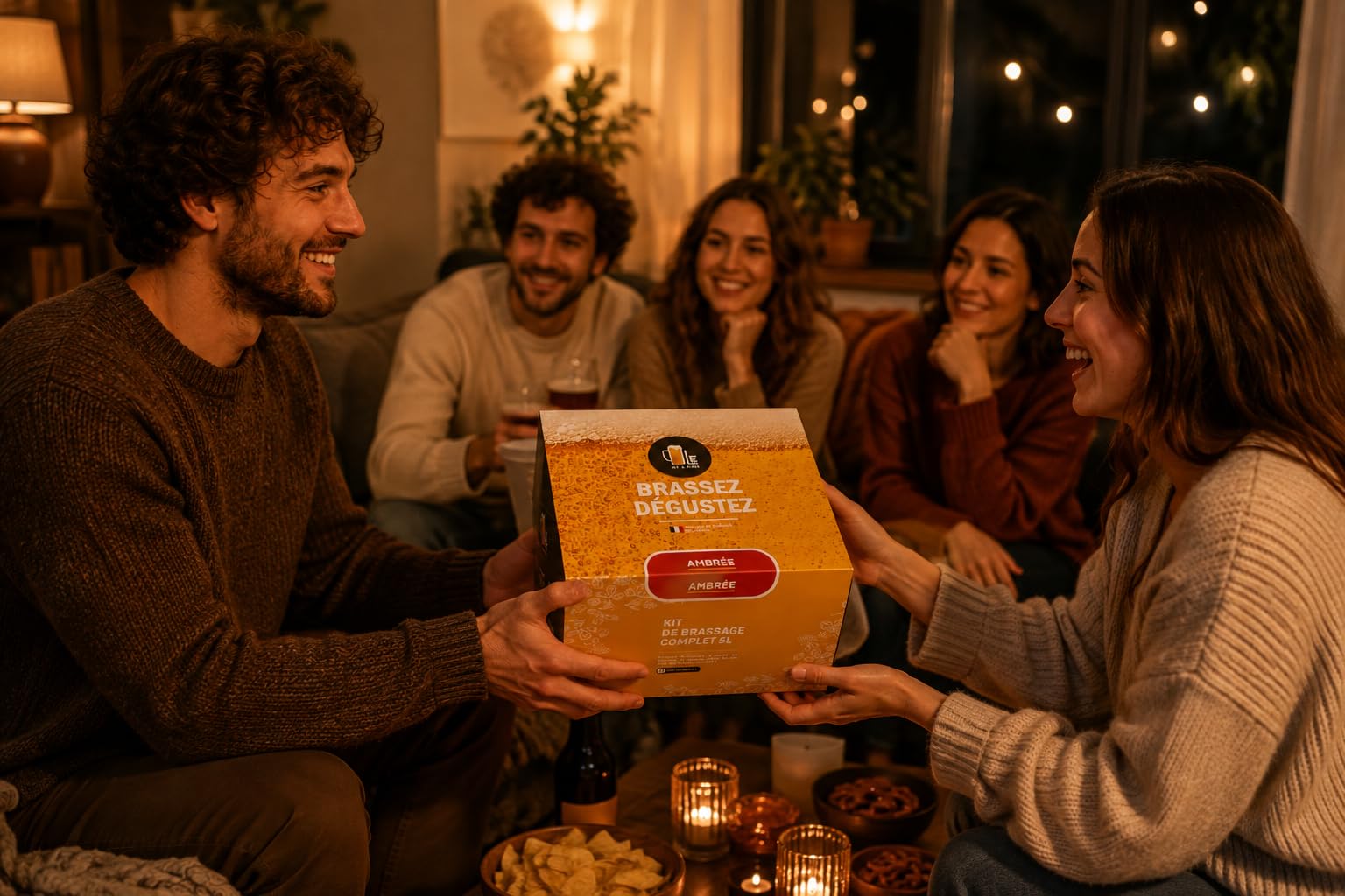 Kit de Brassage Complet bière Ambrée Maison | 5 litres | 5,8% Vol. | Idée Cadeau kit Fabrication bière Maison