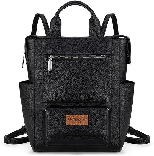 Montana West Wrangler Backpack Purse for Women Vegan Leather Fashion Anti Theft Convertible Backpack with Adjustable Strap