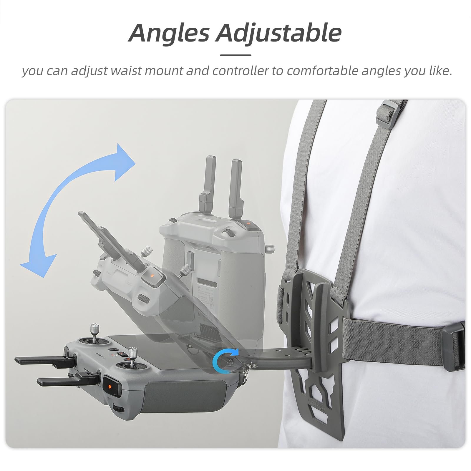 Support Poitrine Pour Télécommande DJI RC 2 / RC 1 – Libère Les Mains – Compatible Mini 4 Pro, Air 3, Mavic 3