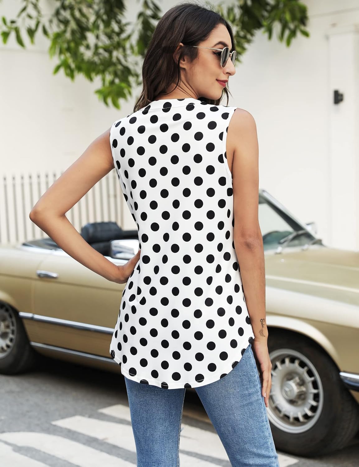 Newchoice Womens Tank Tops V Neck Sleeveless Summer Shirts Loose Casual Tops Blouses (M-3XL) - Image 7