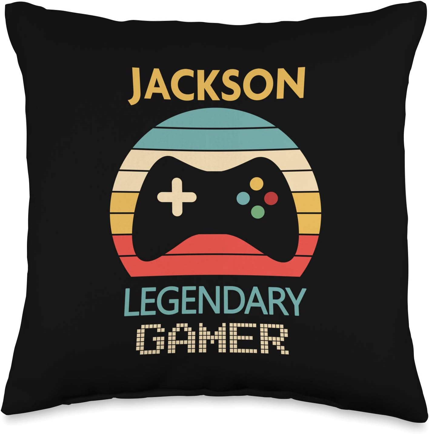 Jackson Name Gift Gamer Decor Boys Bedroom Accessories Throw Pillow