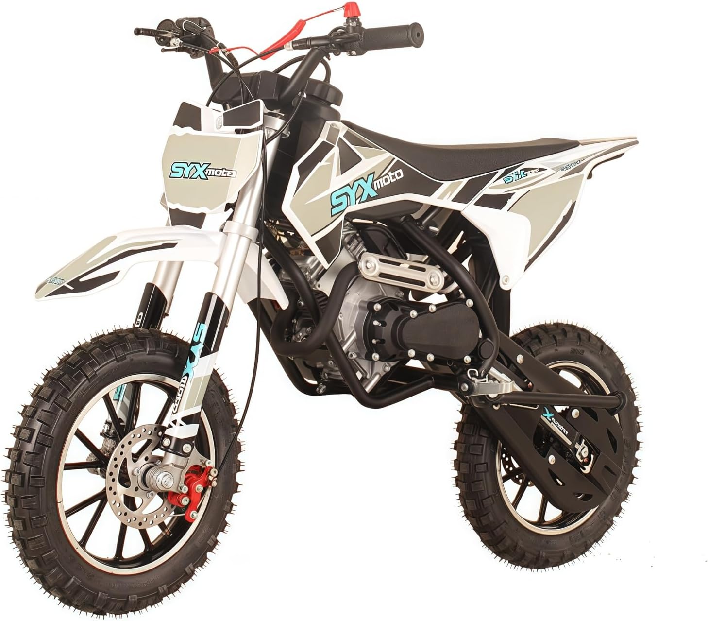 SYX MOTO 60cc Gas Dirt Bike, 4-Stroke Pit Bike for 8-14, Pull Start Gas Powered Off-Road Mini Motorcycle, Ideal for Trail & Motocross, Up 22 Mph, 143 lbs Maximum Load, W/EPA Approved (Black)