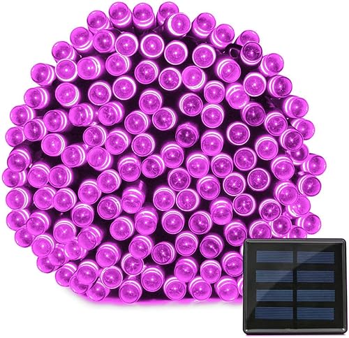 100 luces LED de energía solar, cadena de hadas de Navidad para jardín al aire libre e interior