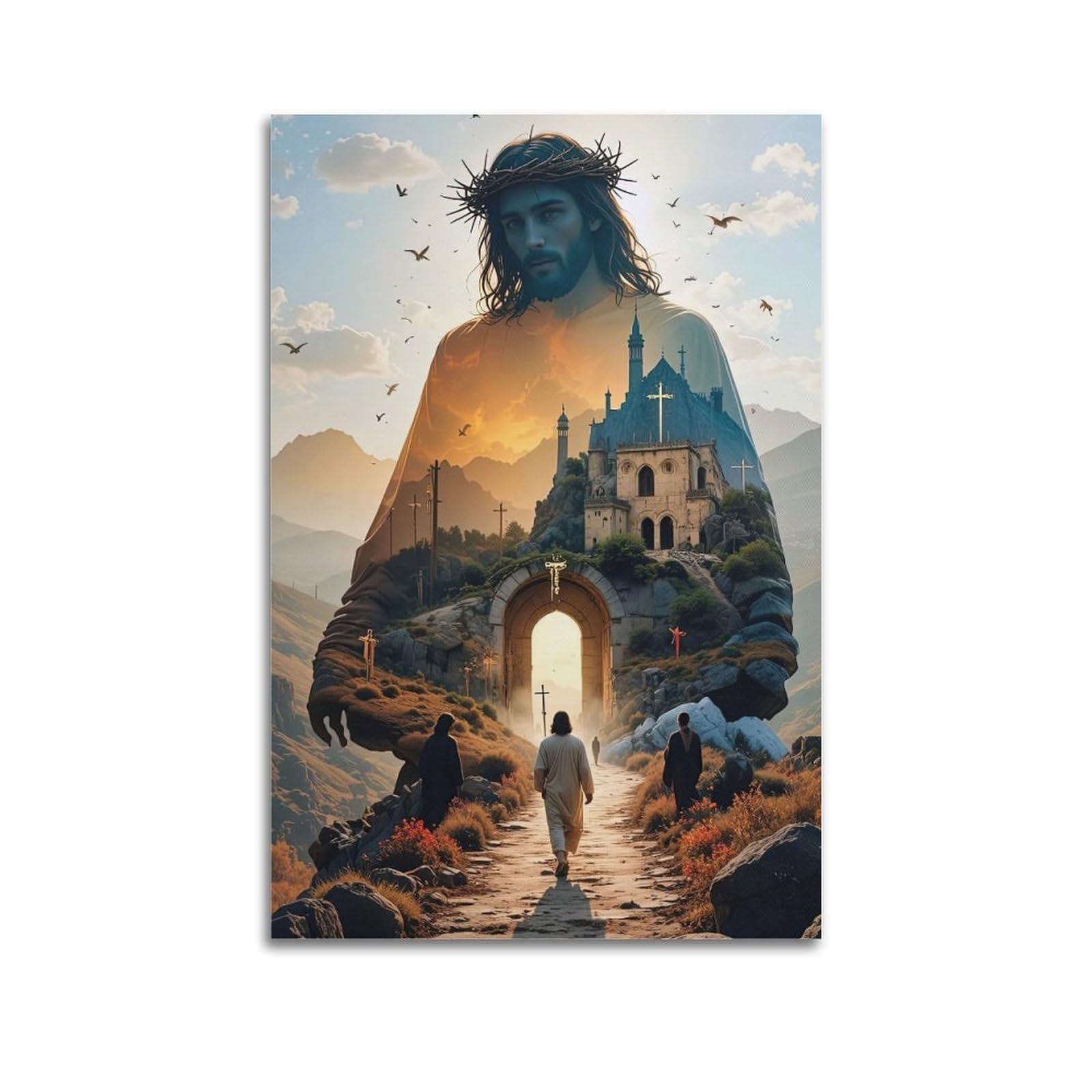 ESTE Religion Christianity Jesus Eternal Path Poster Decorative Painting Canvas Modern Art Picture 20x30inch(50x75cm)