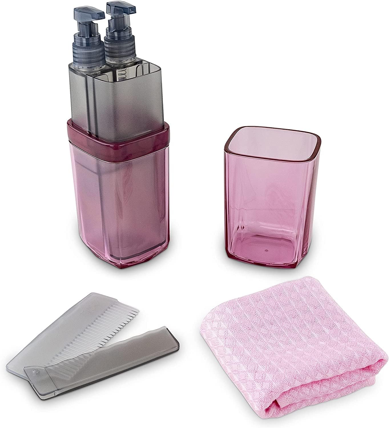 Travel Toothbrush Case | Portable Multi Function Toothbrush Holder with Dispenser | Toiletry Organizer for Camping, Travelling, Gym, Bathroom | Portable Toiletry Container by CRIMSON