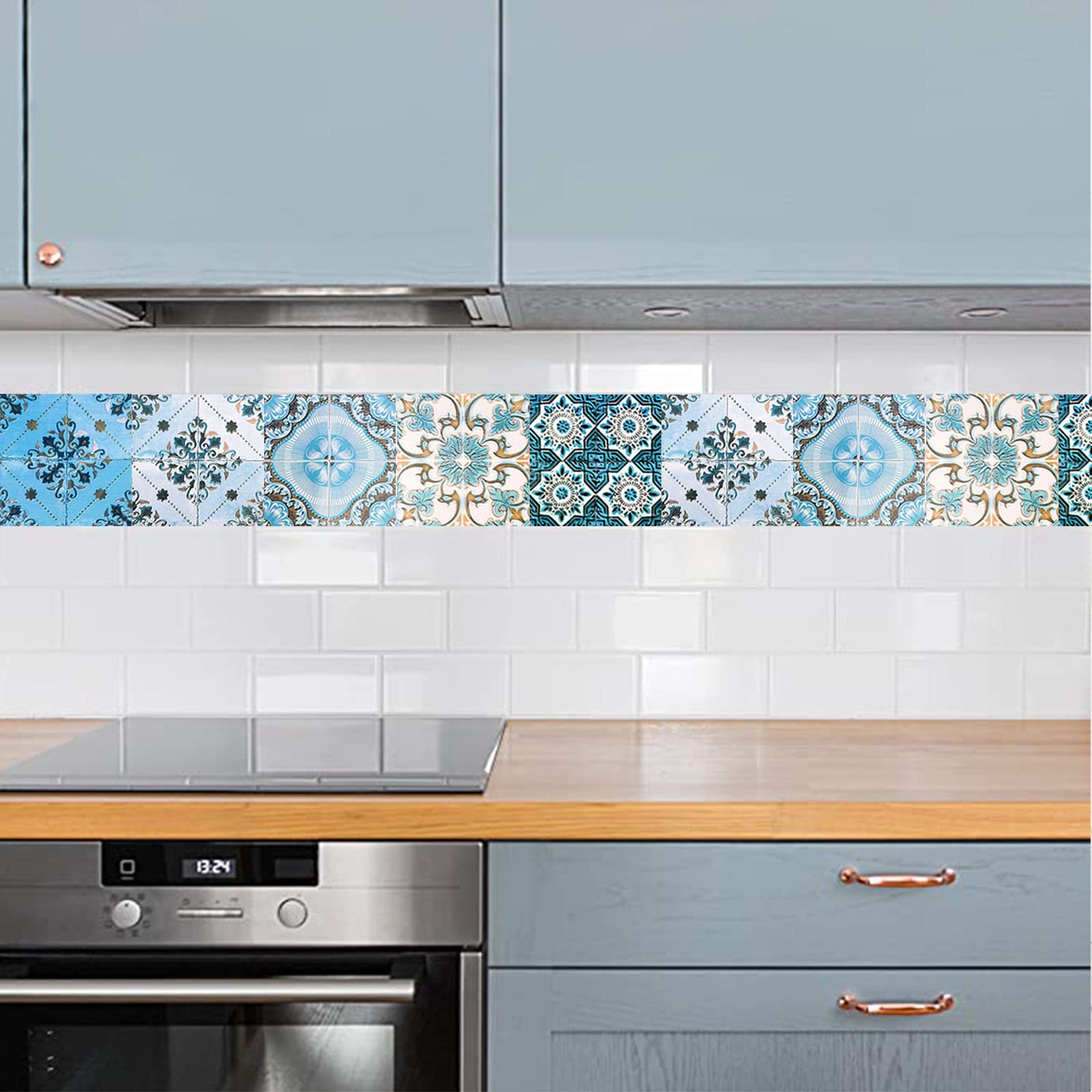 Cenefa Adhesiva Para Azulejos Tonos Marrón