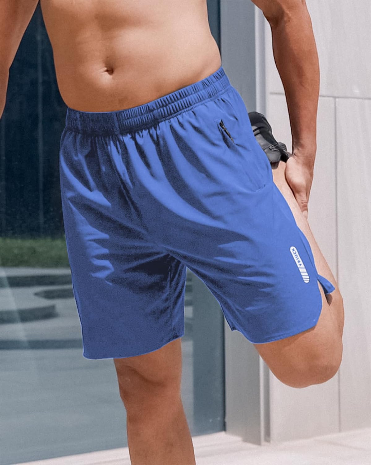 Athletic Running Shorts for Men 7" Lightweight Quick Dry Gym Shorts with Zipper Pockets for Casual, Workout, Travel - Image 3