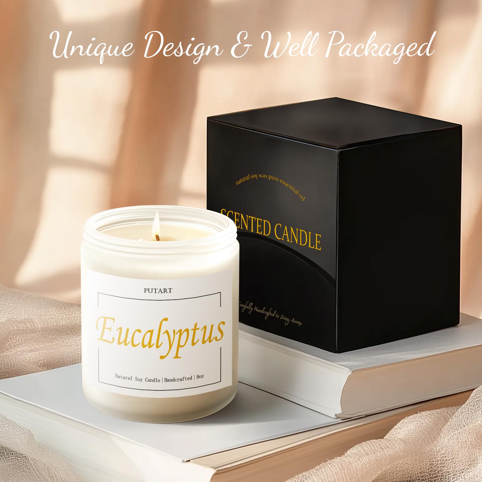 Velas perfumadas de eucalipto para mujer, velas de aromaterapia, velas de soja para el hogar