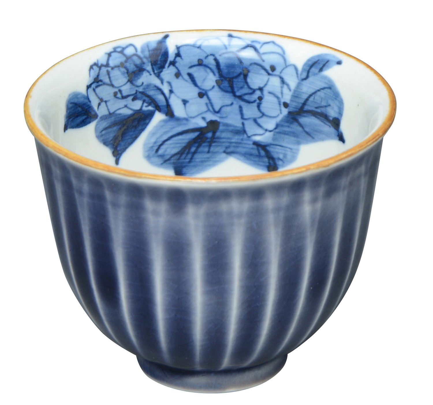 Amazon｜京焼 清水焼 陶あん窯 お茶呑茶碗 花交趾 (紫陽花) KTA161-07