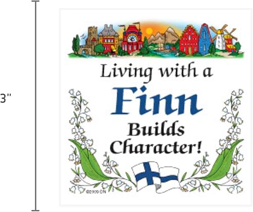 Miniatura 2 de Azulejo magnético de recuerdos finlandeses (vivir con una aleta)