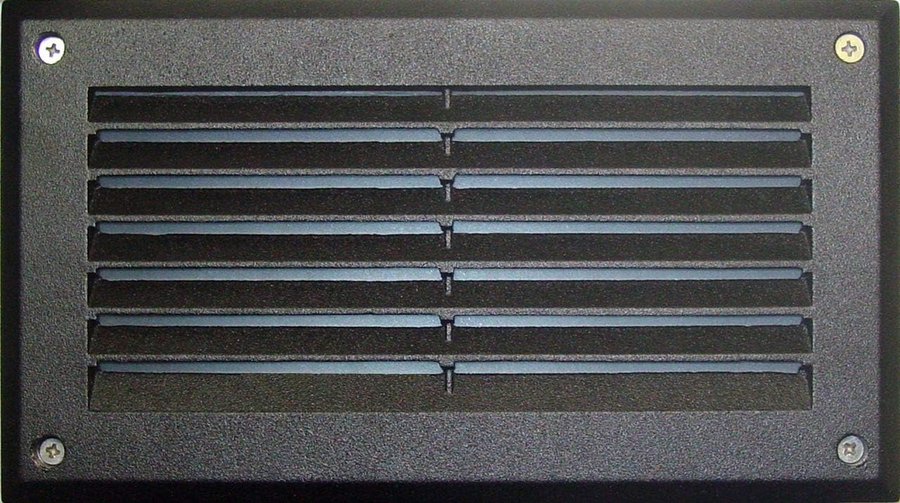 DSL1000-B Louvered Down Incand 120V Step Light, Black Finish