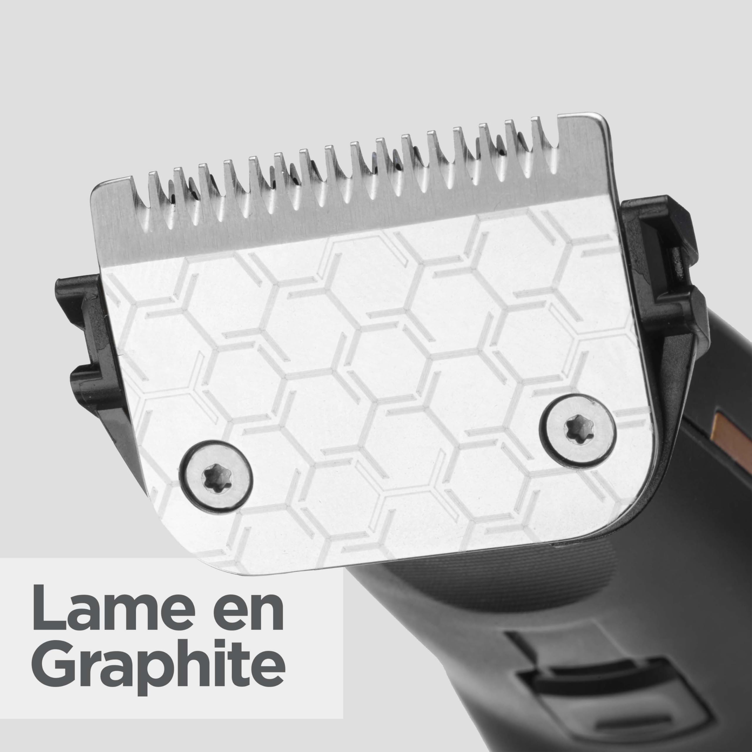 BaByliss - MT987E - Tondeuse multi-usages Graphite Precision 12 en 1- Sans fil - Lame en graphite ultra-durable - Waterproof - Pour entretenir visage et corps avec un seul appareil