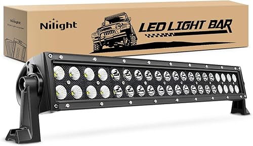 Nilight - NI07B-120W 22 pulgadas 120W LED barra de luz LED de 120 W luces de conducción combinadas luces antiniebla luces LED todoterreno para SUV