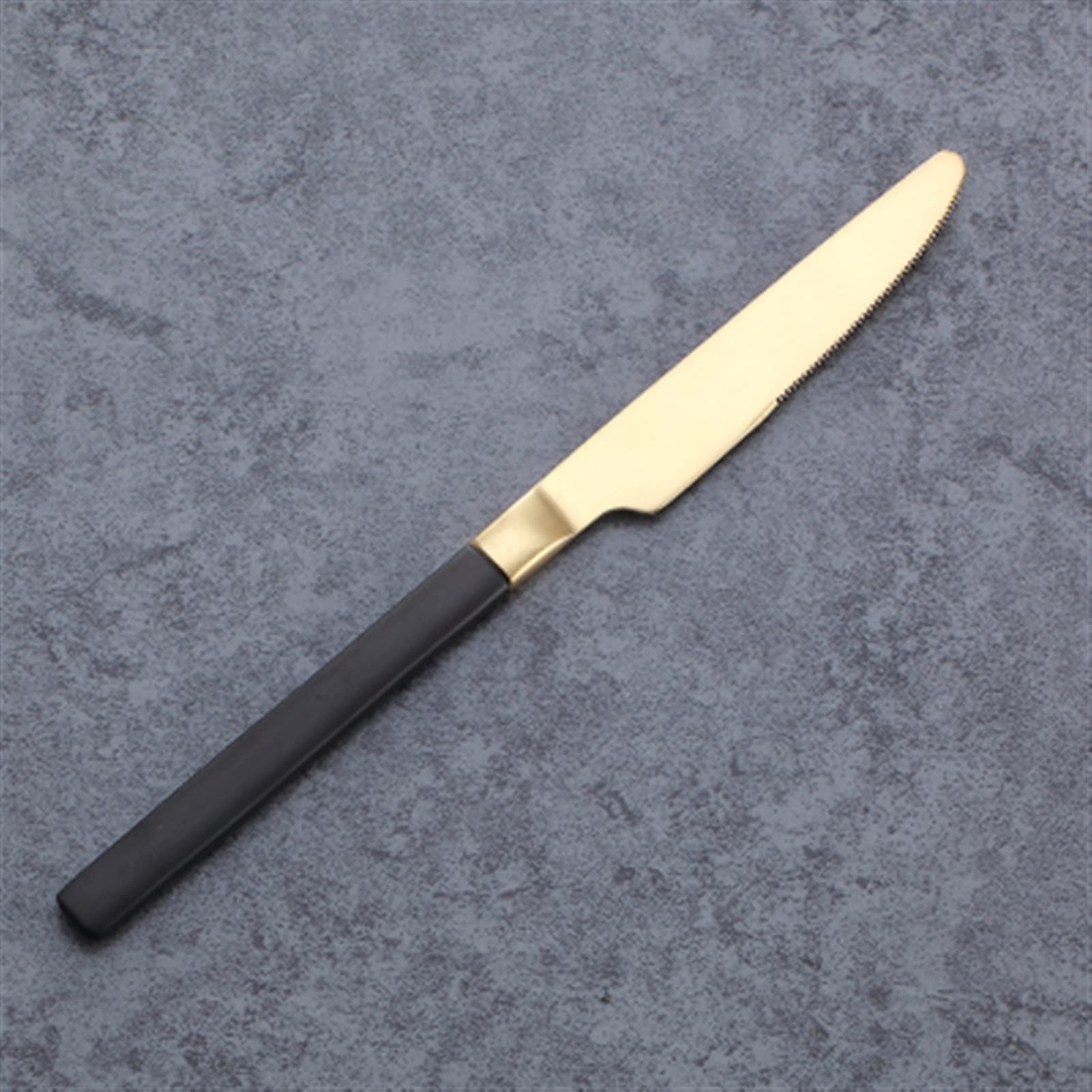 FENOKD Flatware Sets 4Pcs Black Gold Cutlery Set 18/10 Stainless Steel Knives Forks Tablespoons Metal Dinnerware Western Tableware Set Stainless Steel Decoration