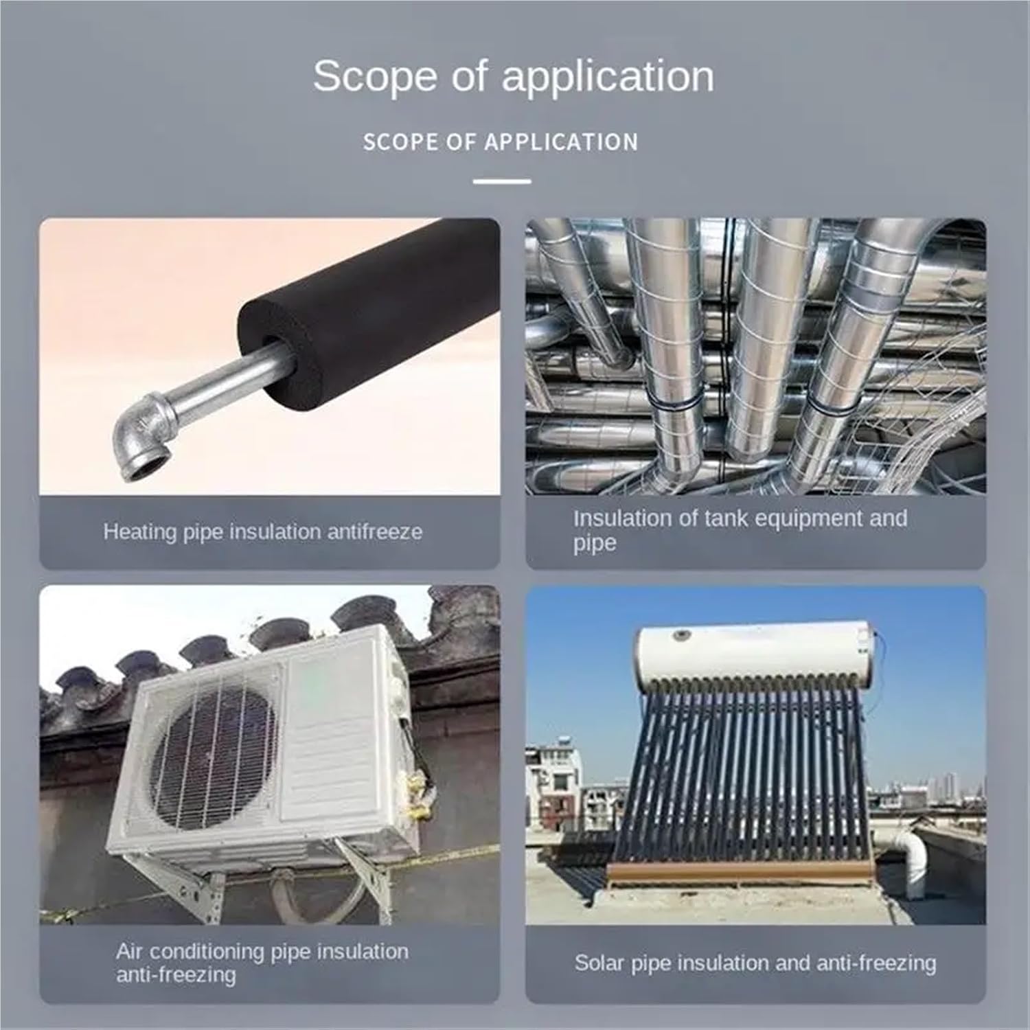 Pipe Insulation Wrap 6 Pcs Pipe Insulation Sleeve, Antifreeze Foam for Water Pipe