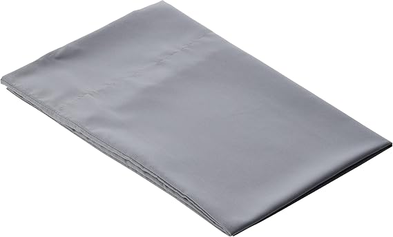 Amazon Basics Microfiber Pillowcases, Standard Size 50 x 80 cm (Pack of 2), Dark Grey, Pillows Not Included