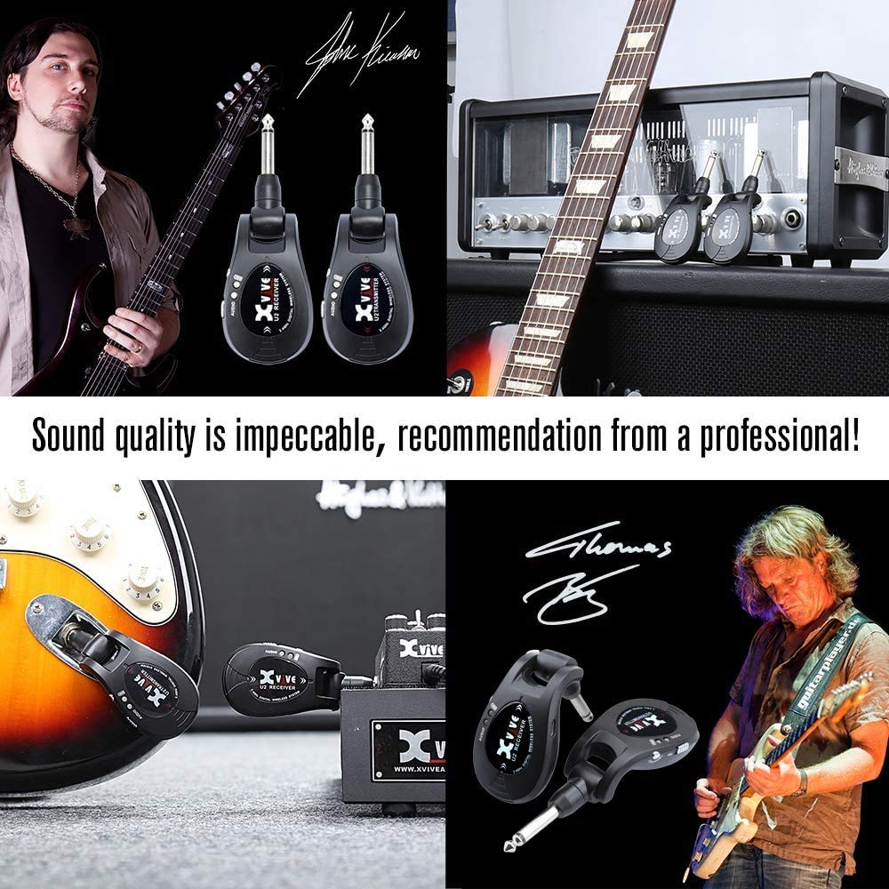 xvive u2 guitar wireless system black
