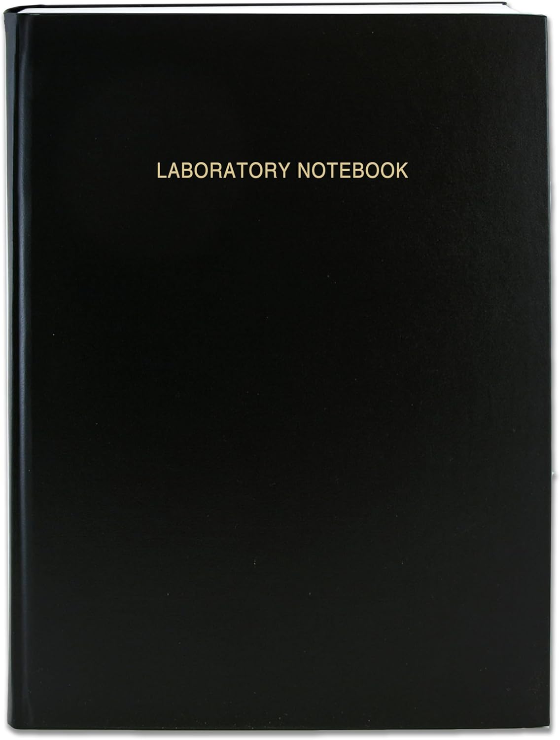 BookFactory Lab Notebook - 168 Pages (.25'' Grid Format), 8 7/8'' x 11 1/4'', Black Cover, Section Sewn Hardbound Laboratory Notebook (Made in USA)