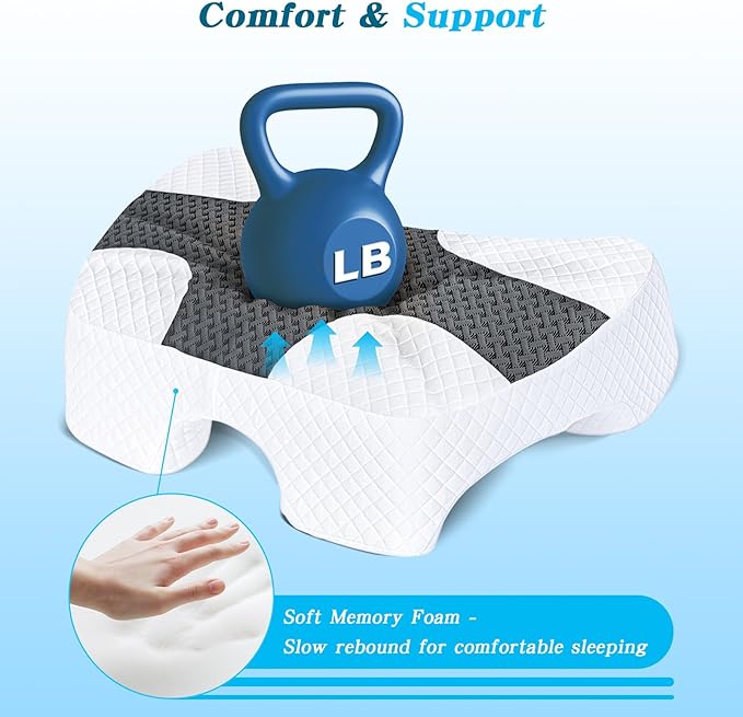 Almohada Ortopédica con Agujero para Brazo, Altura Aumentada, Espuma Viscoelástica miniatura 3