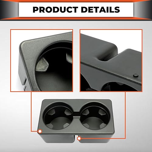 Miniatura 5 de ECOTRIC Portavasos compatible con Chevy Silverado Avalanche Tahoe Sierra Suburban Yukon 2007-2014, repuesto para consola central 19154712 inserto de