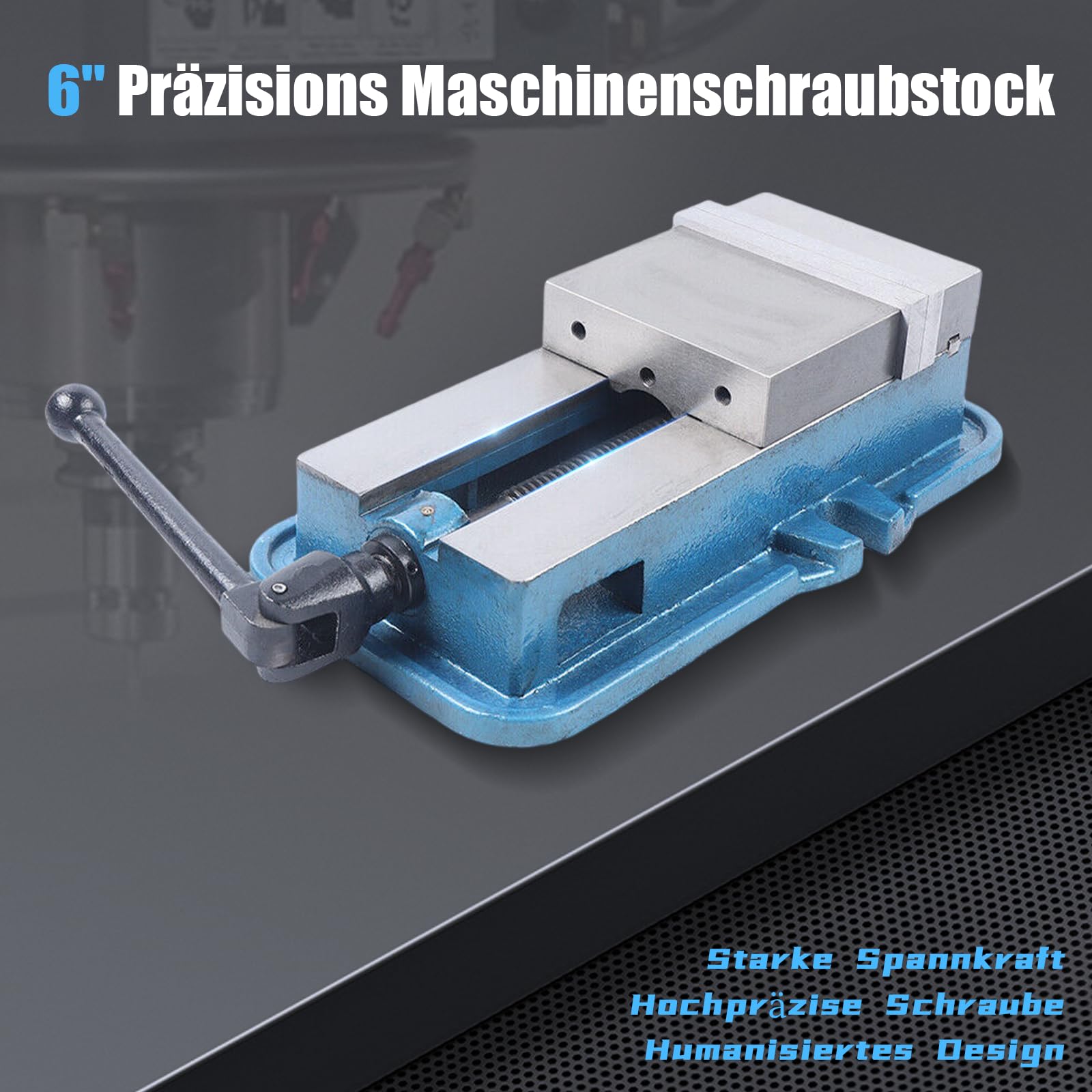 6 "Precise Lock Vise Fresa di Precisione Fresa Bassa Trazione Morsa Tornitura Strumento Morsa 160 mm Girevole Blu